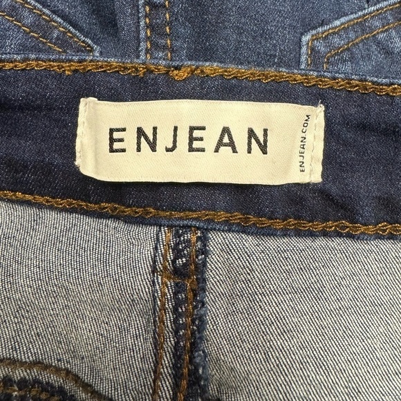 ENJEAN High Rise Classic & Distressed Bootcut Jeans Dark 26 - Picture 10 of 12
